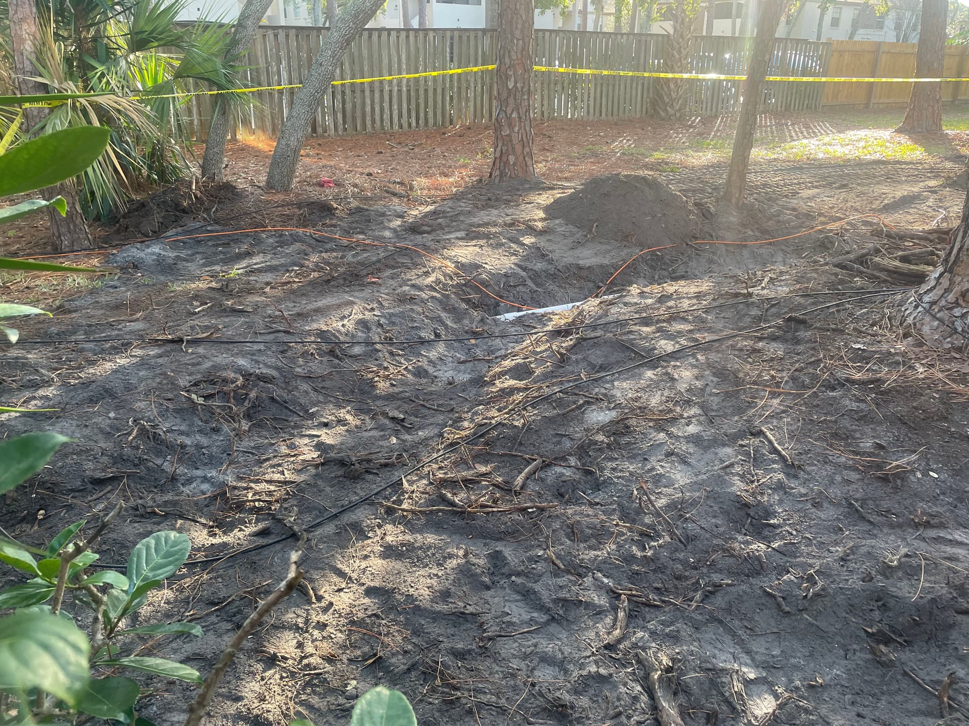 Gallery photos for Backyard Drainage Swale Fixes Runoff Flooding Near Foundation: Image #2