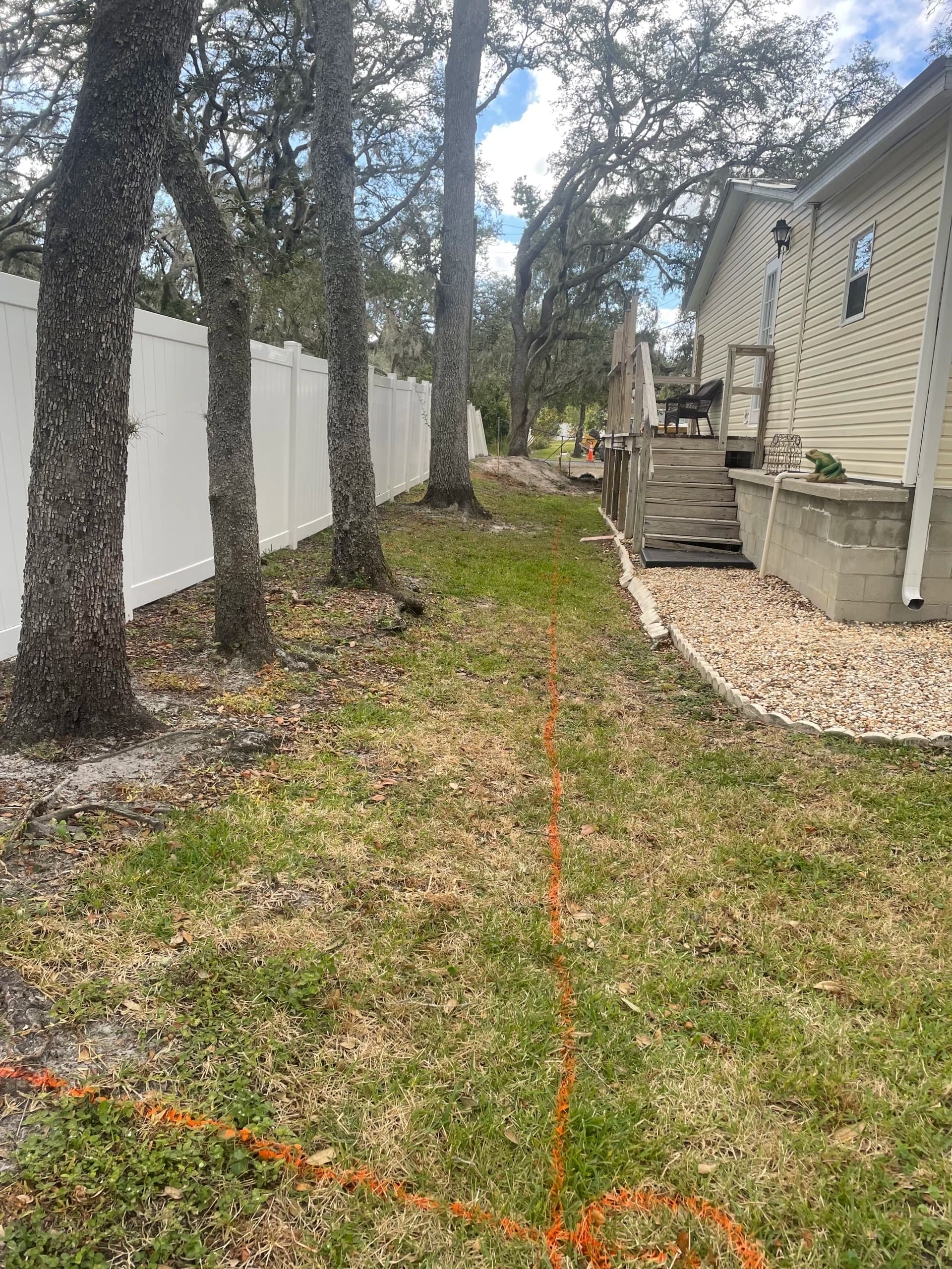 Gallery photos for Drainage Line Restoration and Sod Installation After 30 Years of Washout: Image #1