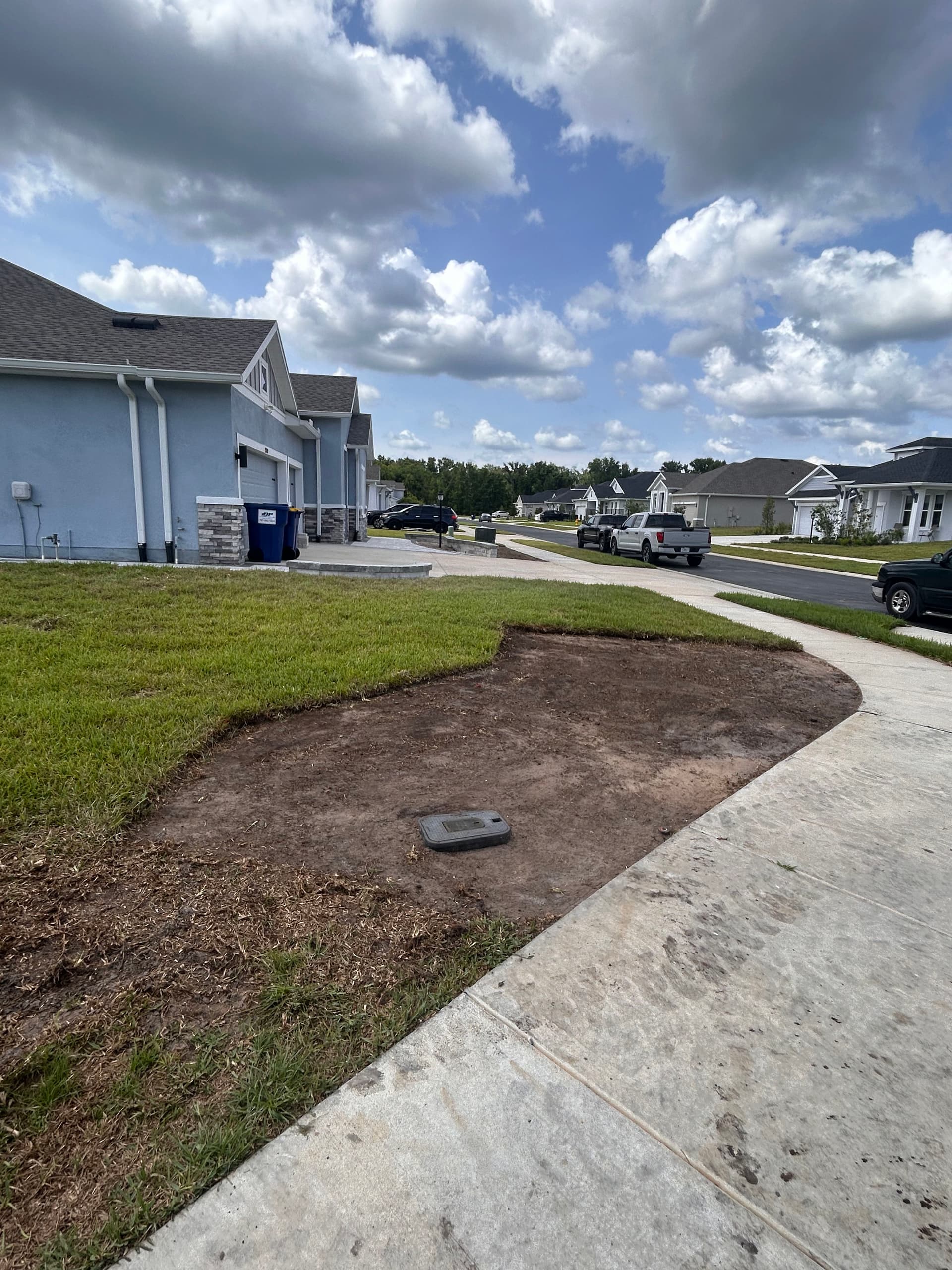 Gallery photos for Drainage Correction and Bahia Sod Install Next to a New Paver Patio: Image #2