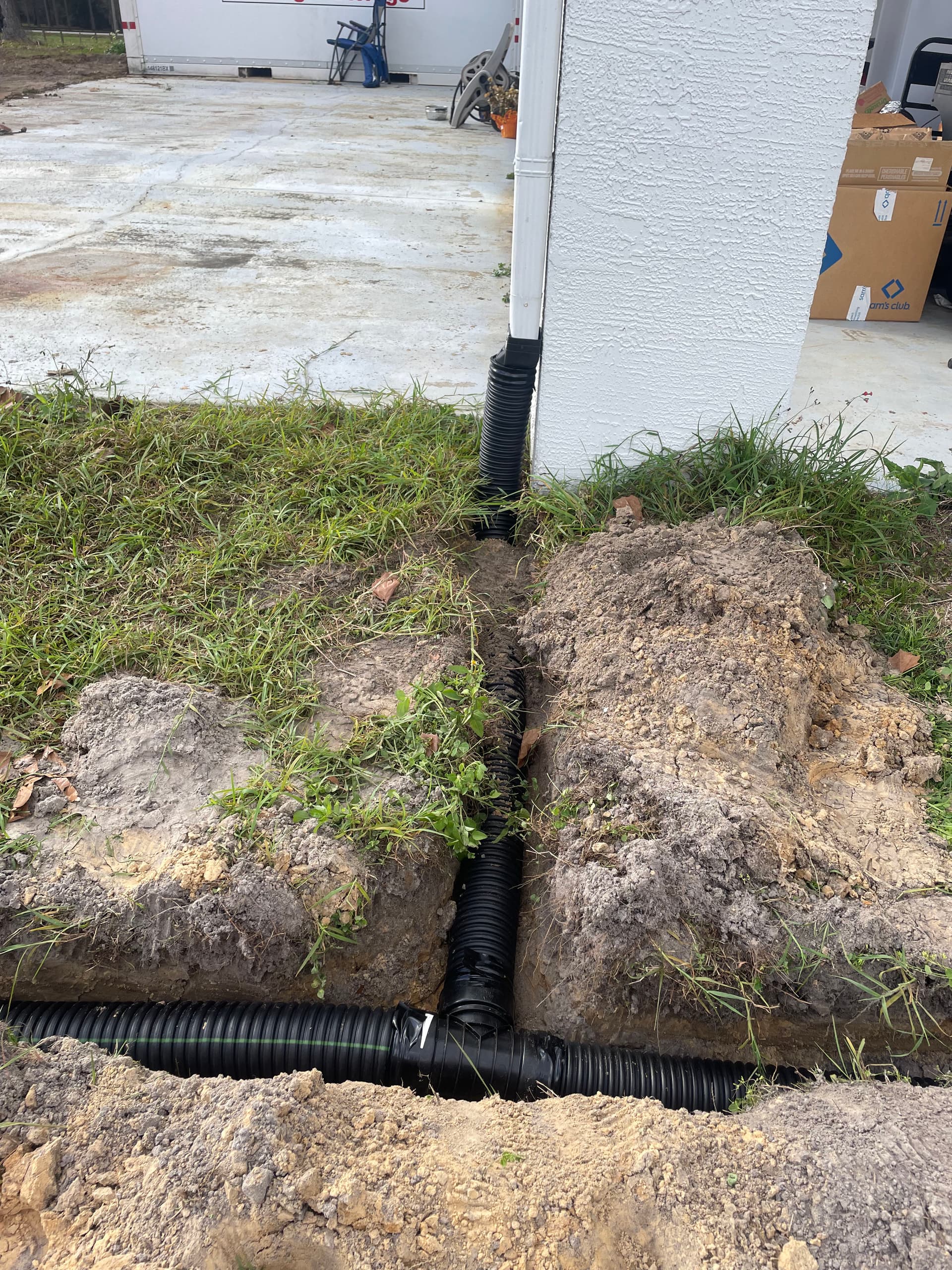 Gallery photos for Downspout Tie-In and Catch Basin Drainage System Install: Image #5
