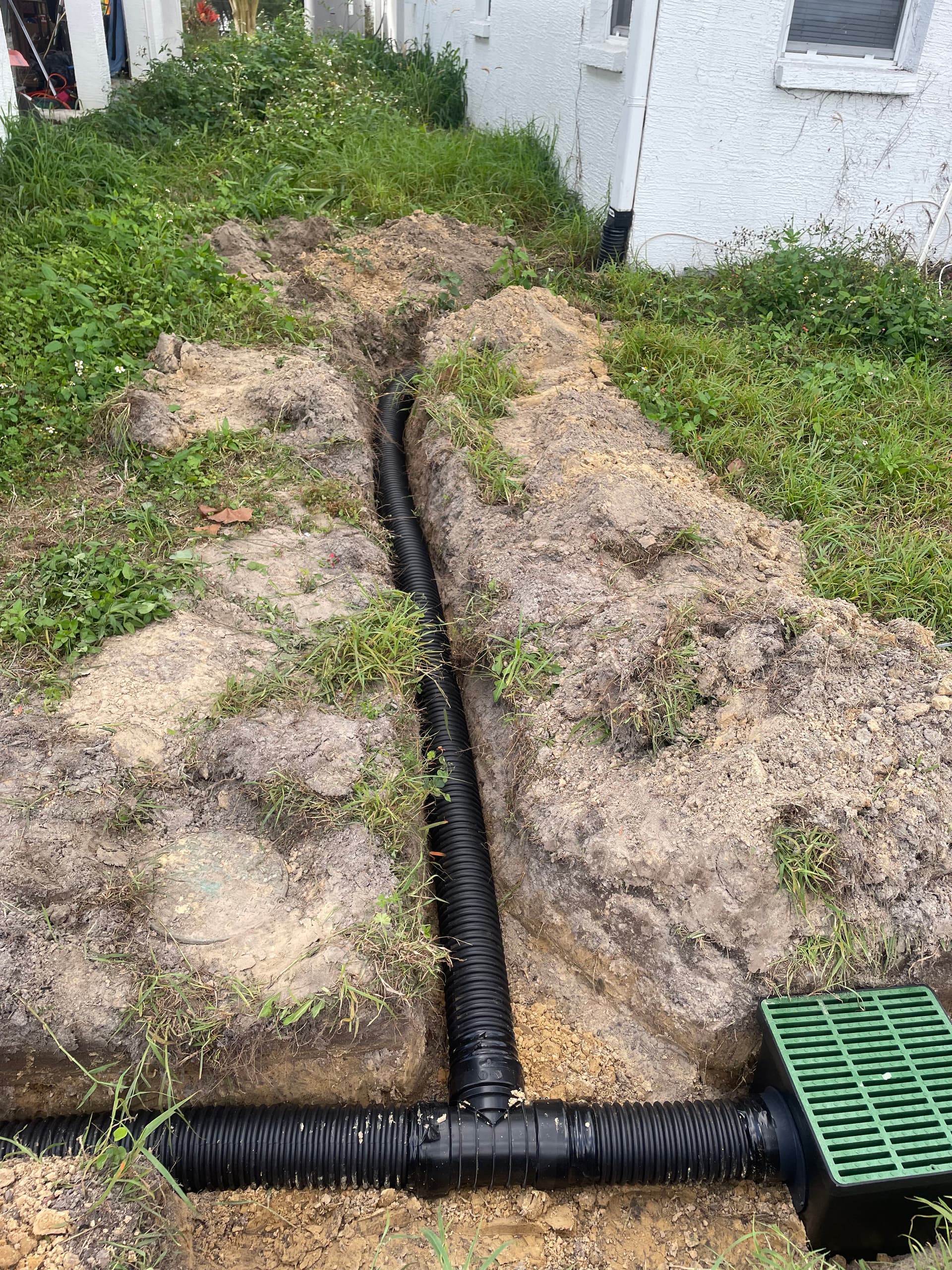 Gallery photos for Downspout Tie-In and Catch Basin Drainage System Install: Image #2