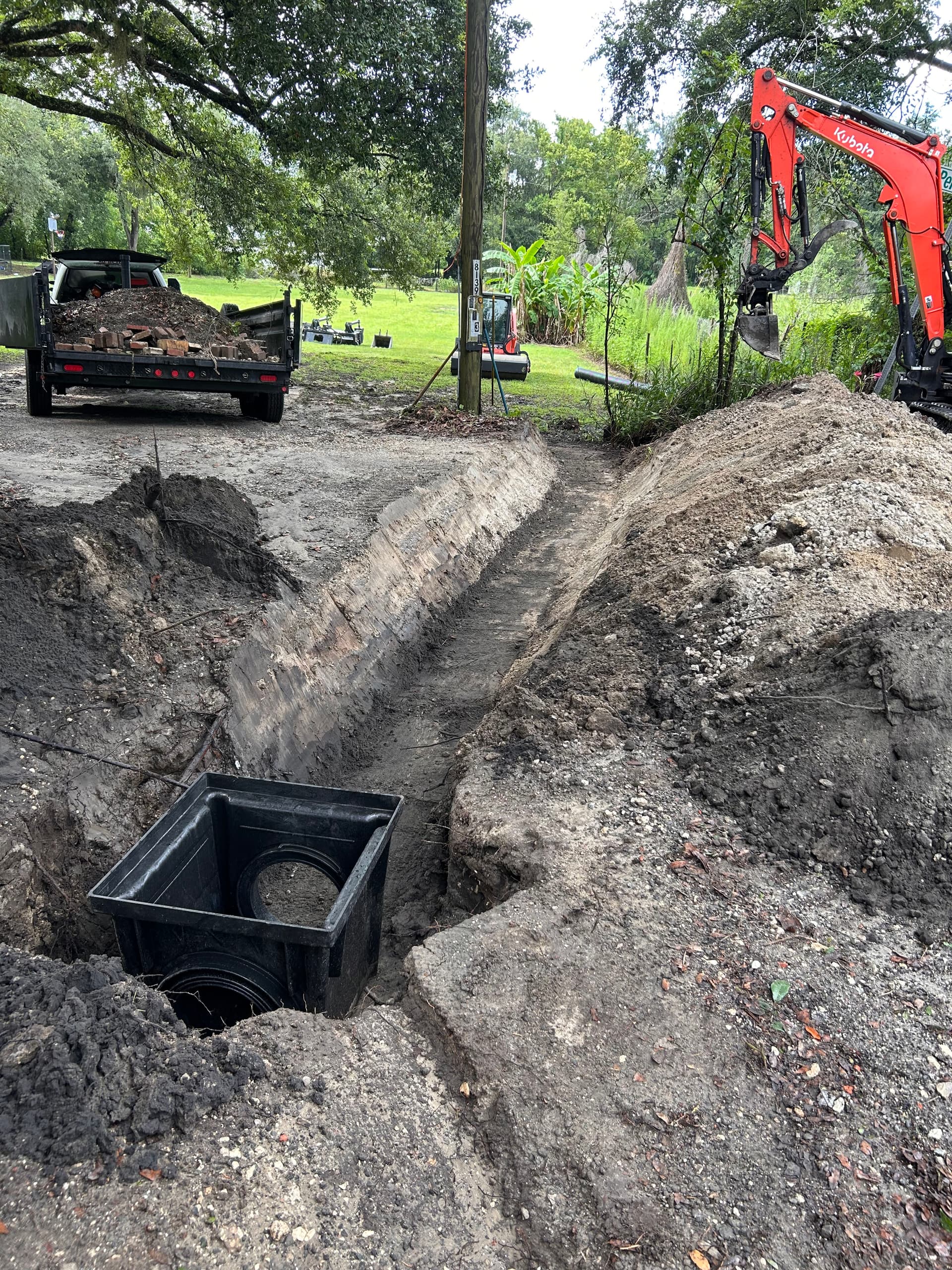 Gallery photos for Road Washout Fixed With Ditch Line, Catch Basin and Culvert: Image #7