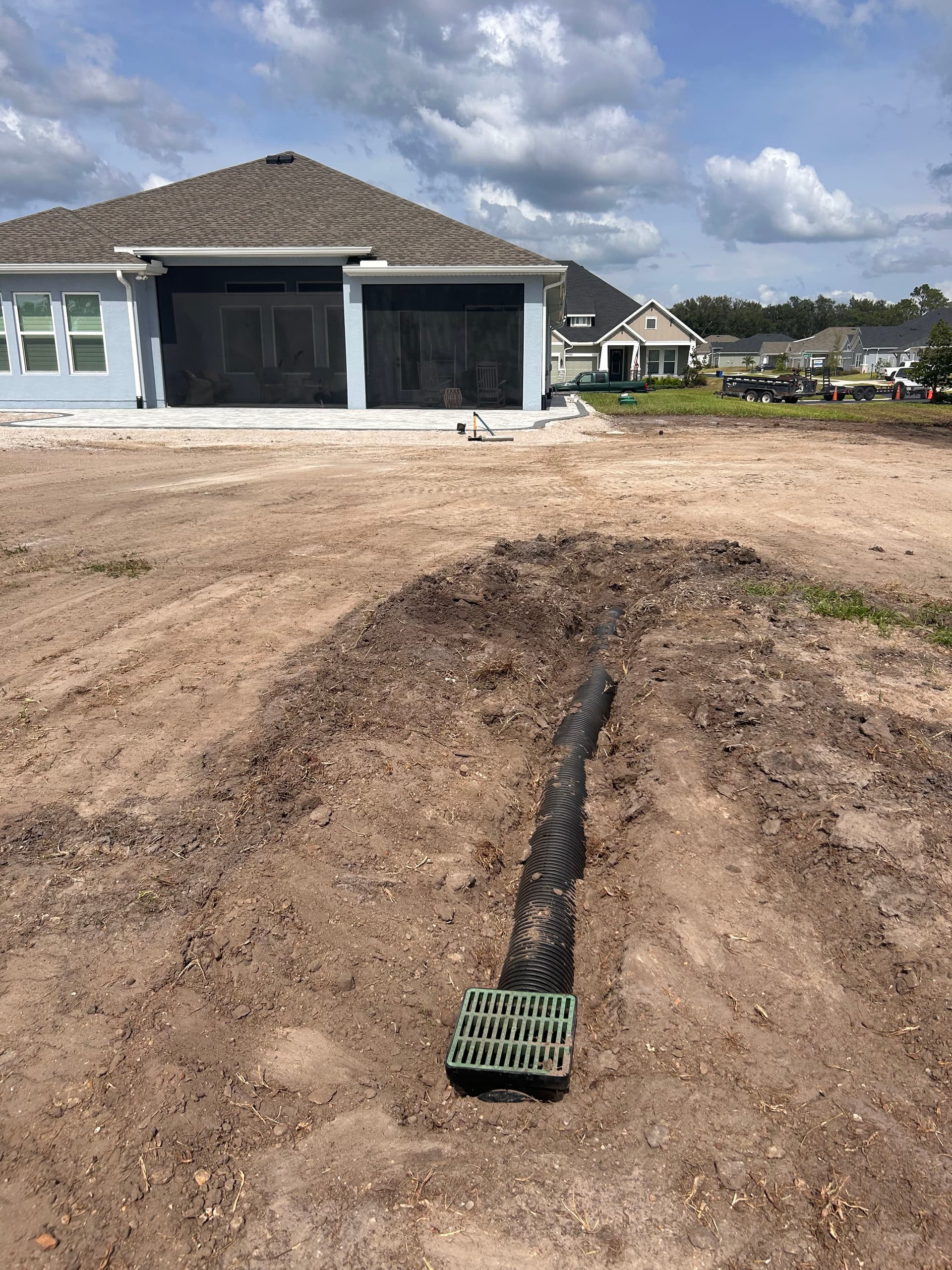 Gallery photos for Drainage Correction and Bahia Sod Install Next to a New Paver Patio: Image #5