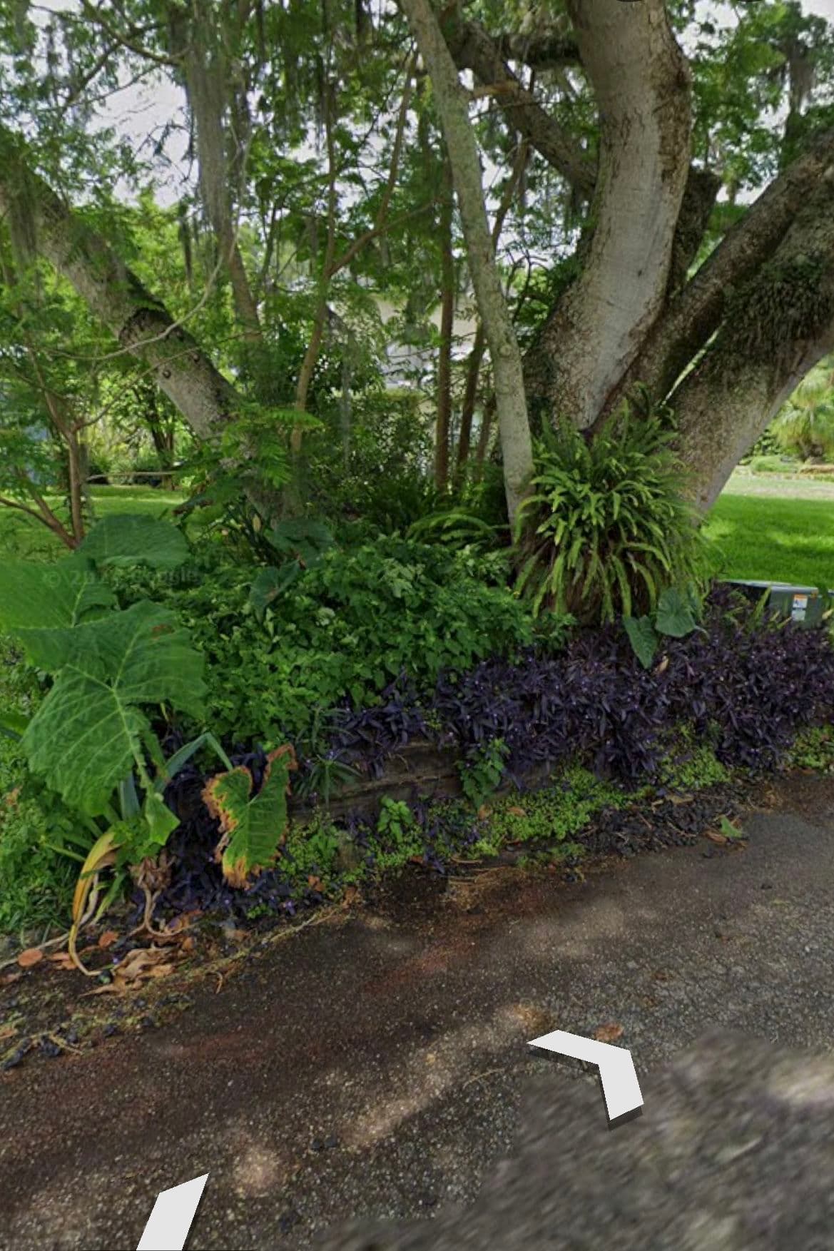Gallery photos for Stone Retaining Wall Garden Bed Built After Storm Damage: Image #1