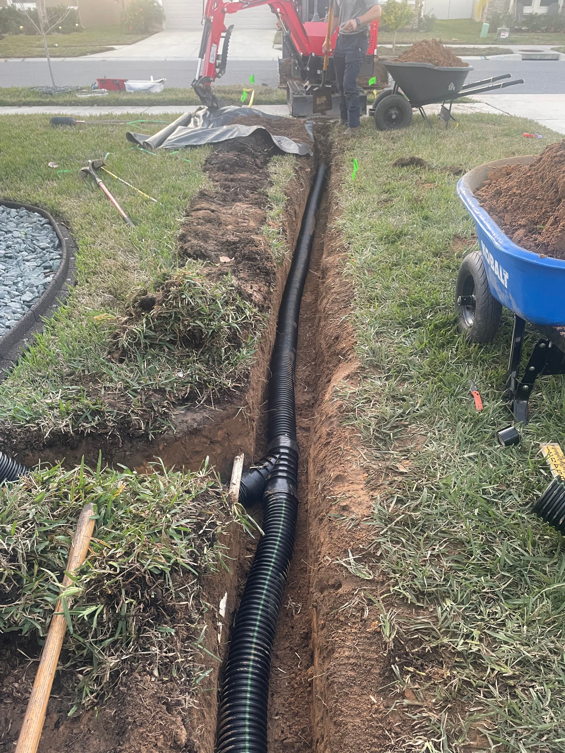 Gallery photos for Drainage System Installed to Protect a New Screened-In Addition: Image #8