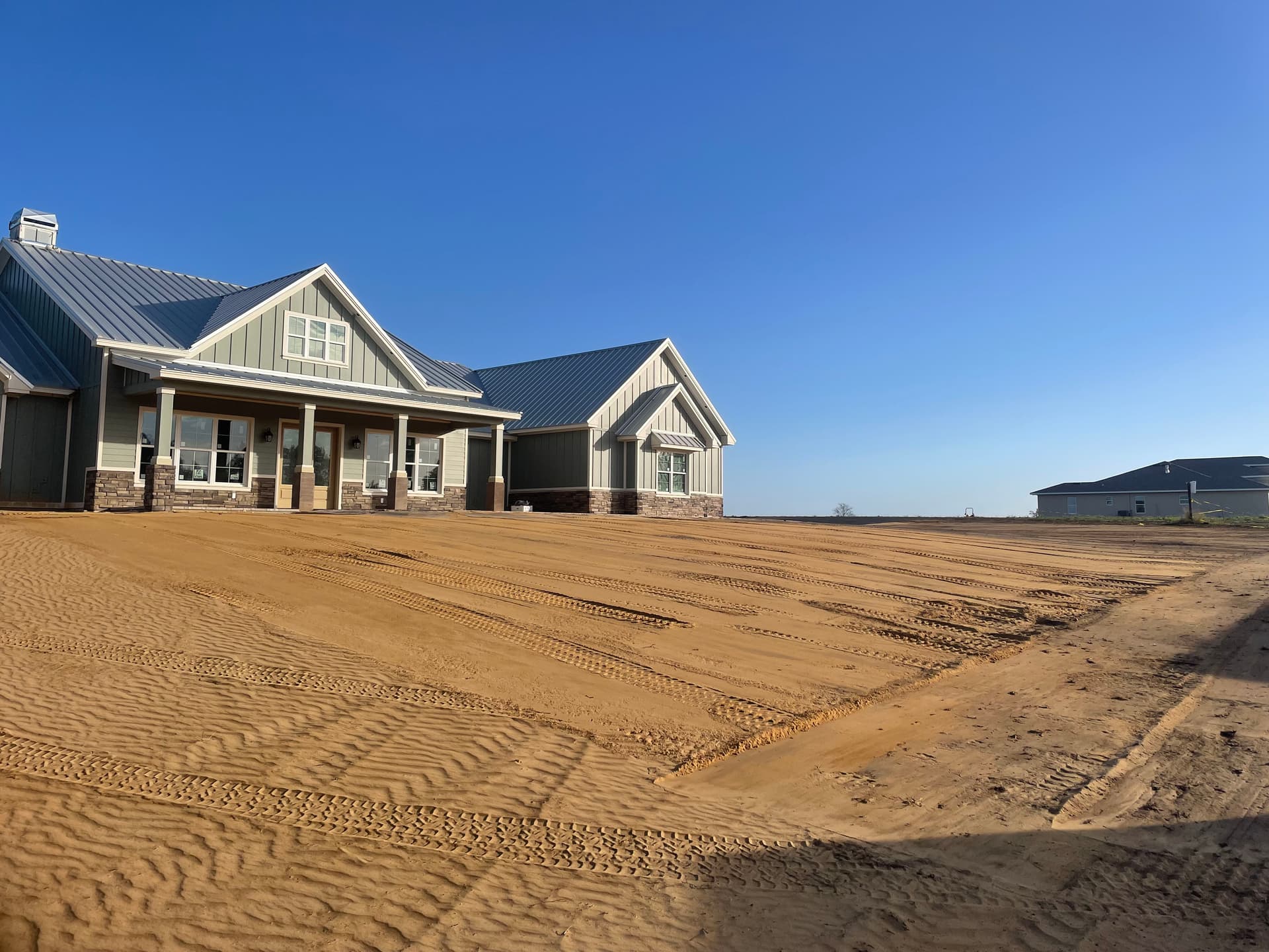 Finish Grading a New Build for Sod Install image
