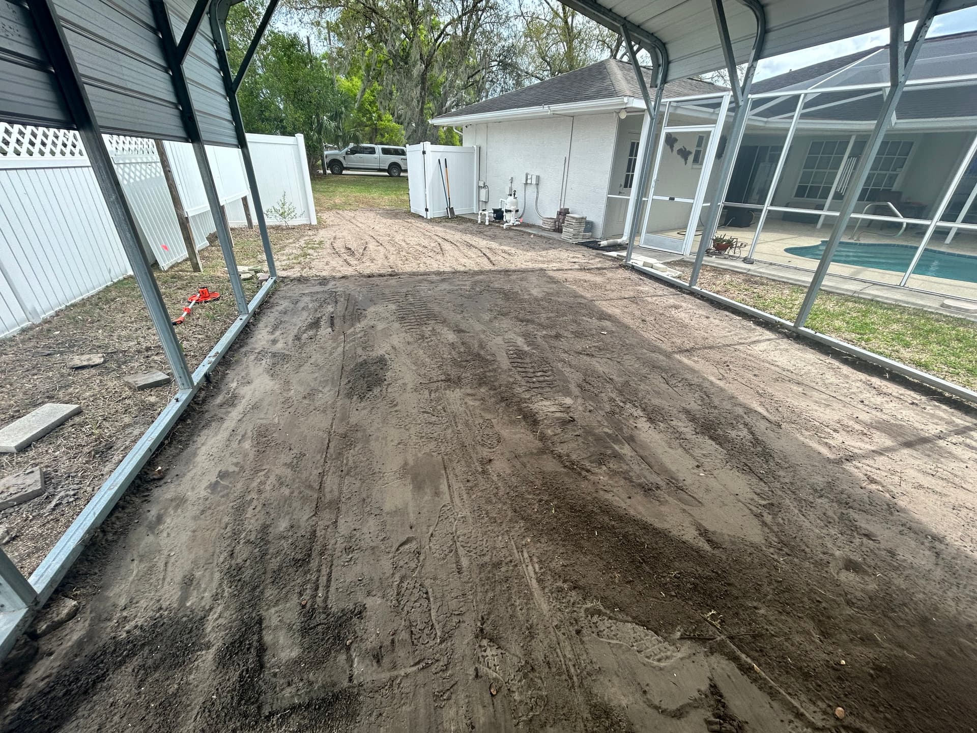Gallery photos for Carport Grading, Asphalt Millings, and Bahia Sod Backyard Fix: Image #3